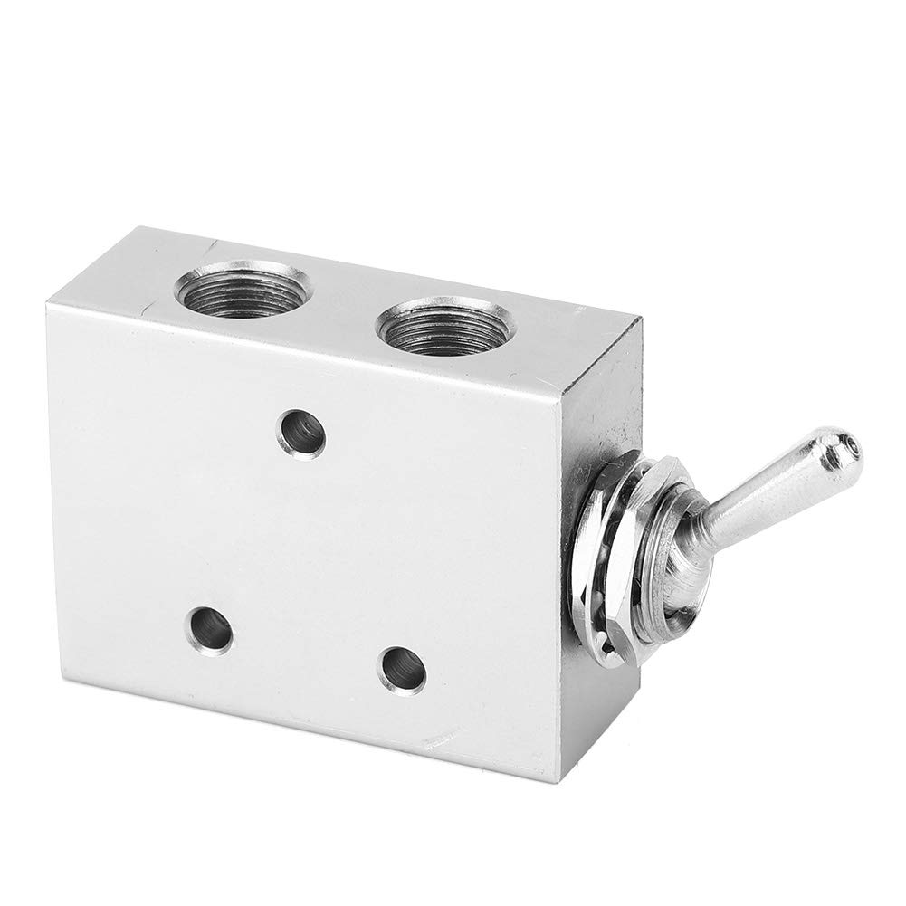 Pneumatisches Kippschalter Ventil, 2-Position 5-Wege, G1/8, Aluminiumlegierung, 1,5-8 kgf/cm², 0-60°C