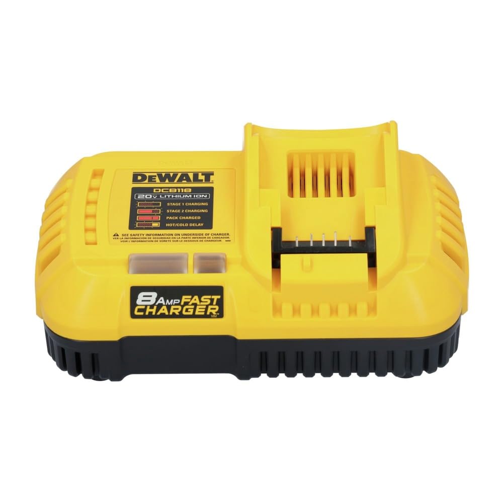 DEWALT DCB118R 20V MAX/60V MAX FLEXVOLT 8 Amp Fast Charger (Renewed)