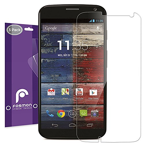 Fosmon Crystal Clear Screen Protector Shield for Motorola Moto X 1st Generation- 3 Pack