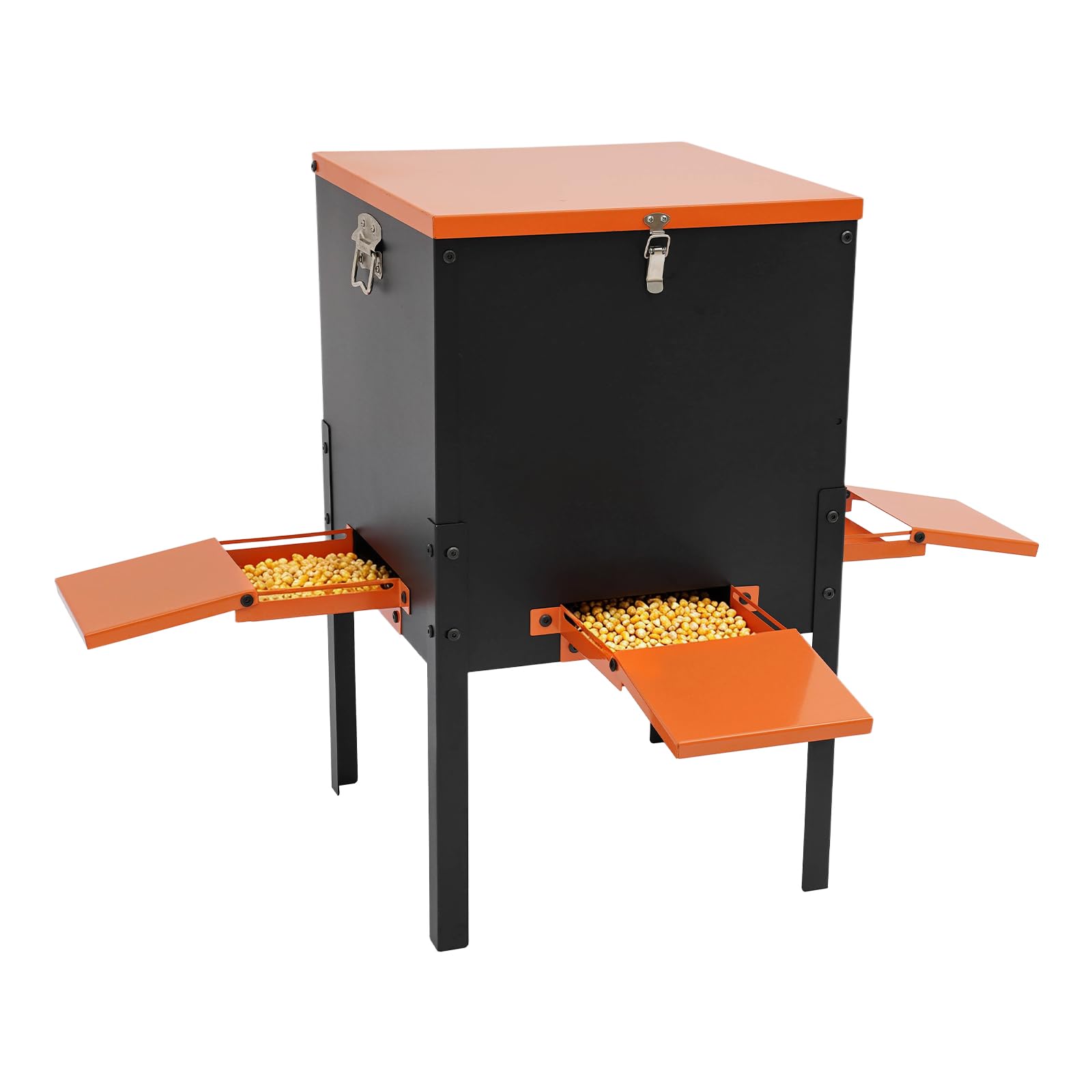 Wildfutterautomat 45,36 kg, Schwerkraft Futterspender, 4 Futteröffnungen