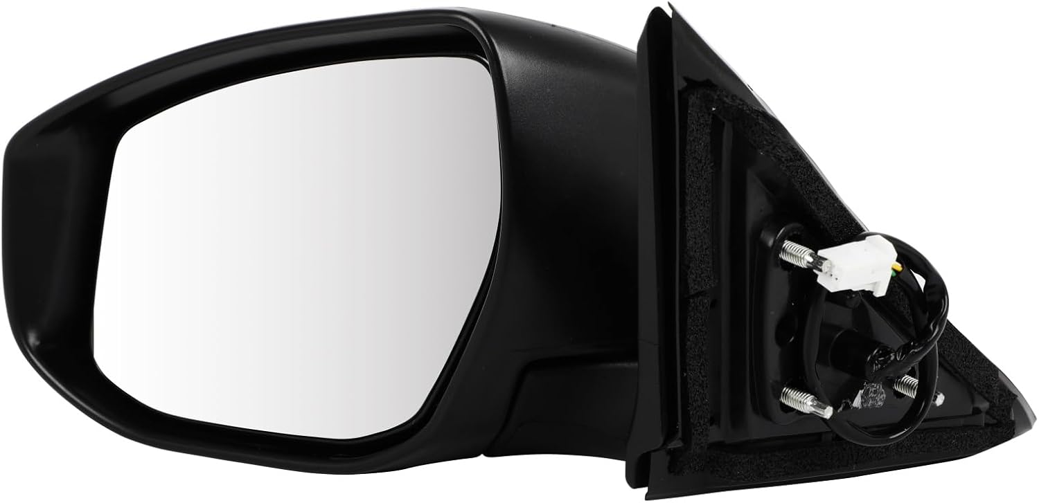 SCITOO Driver Side View Mirror Fit For Nissan For Altima 2013-2018 Sedan; Non-Heated; w/Signal Lamp; w/Cover; PTM; Black Left Outside Exterior Mirror NI1320224 963023TH2A-PFM