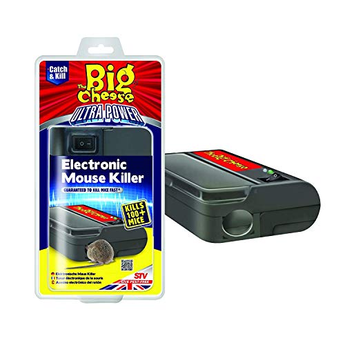 3XThe Big Cheese Ultra Power Electronic Mouse Killer (Quick, Humane Electronic Rodent Pest Trap, Kills 100+ Mice Per Set of AA Batteries, Safe for Use Around Children and Pets)