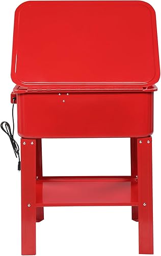 Miniatura 2 de Bomba solvente eléctrica de gabinete portátil de 20 galones, limpiador de piezas automotrices con tanque de estante para rodamientos de ruedas,