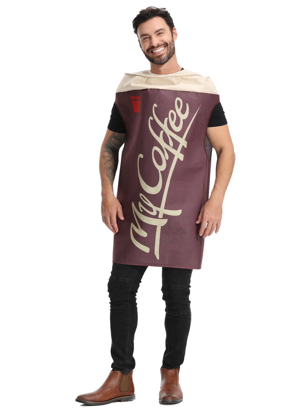 Seasons Coffee Costume for Adult, Funny Cup of Coffee Halloween Costume, One Size