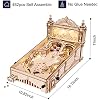 Rowood Wooden Puzzles 3D Pinball Machine Mechanical Model Wooden 3D Puzzles for Adults DIY Pinball Game Wooden Puzzle-Model Building Kits Christmas Birthday Gifts for Adult and 14+