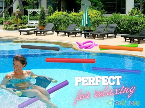 Floating White Pool Noodles Foam Tube, 2-Count Thick Noodles for Floating in The Swimming Pool, 52 Inches Long (White) by The Dreidel Company - Image 6