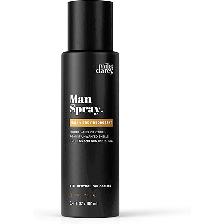 Man Spray - Natural Deodorant Spray for Men with Ball Odor and Skin Relief