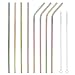 Stainless Steel Straws, Blingco Reusable Straws Metal Drinking Straws Ultra Long 10.5 inch Rainbow Straws Fits all 20oz 30oz Tumblers Yeti Ozark Trail Rtic Tumblers FDA-Approved