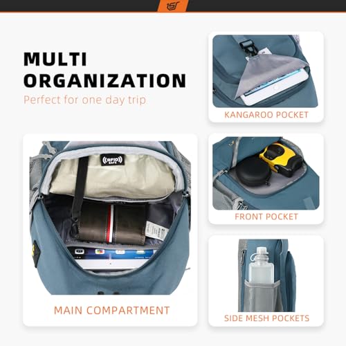 Image of SKYSPER Sling Bag RFID Crossbody Sling Backpack Cross Body Shoulder Bag Travel Hiking Daypack for Women Men(Slateblue)