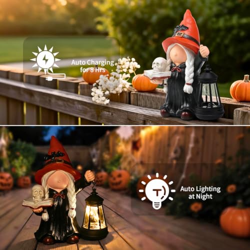 Amazon – Halloween Witch Gnome Garden Statue - image 3