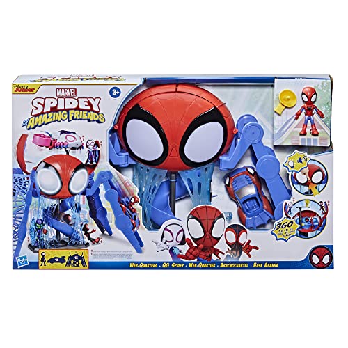 Marvel Spidey and His Amazing Friends Web-Quarters Playset with Lights and Sounds, Includes Spidey Action Figure and Toy Car, for Kids Ages 3 and Up,F1461 by Marvel - Image 2