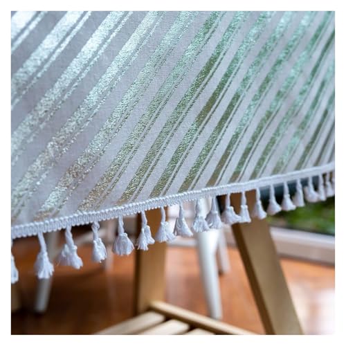 Nappe rectangulaire imperméable grise 140x200 cm chic pour table - 4
