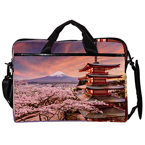Bolso bandolera para portátil de 14 a 15 pulgadas con diseño del Monte Fuji