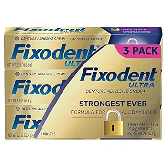Fixodent Ultra Max Hold Dental Adhesive (2.2 oz. 3 pk.)