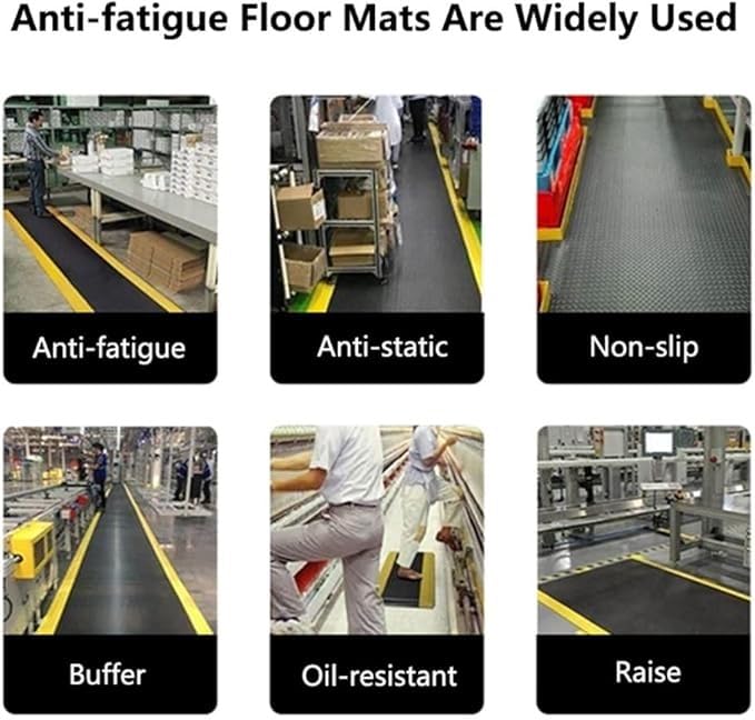Tapis de sol anti-fatigue industriel antidérapant 20mm en vinyle éponge robuste - 5