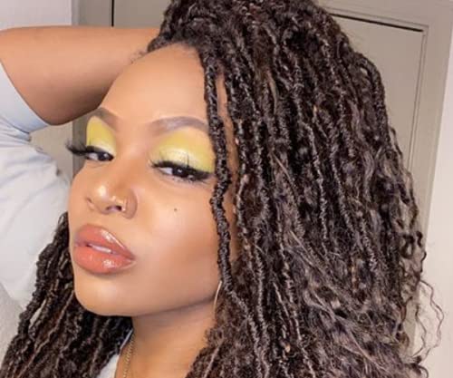 Flotig New Goddess Faux Locs Crochet Braids 24 Inch 6 Packs Ombre Blonde Pre-twisted Crochet Hair 6 packs Synthetic Braiding Hair Extensions (24Inch, T27)
