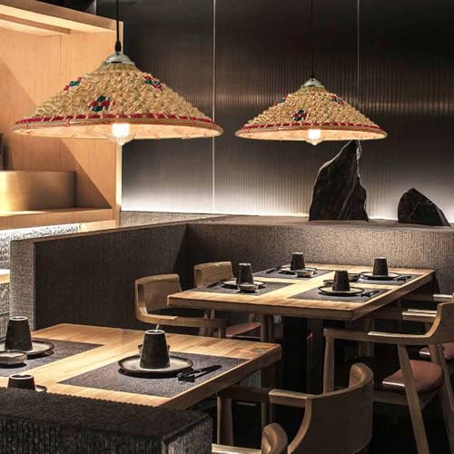 Plafonnier en bambou E27 pour illuminer votre table à manger