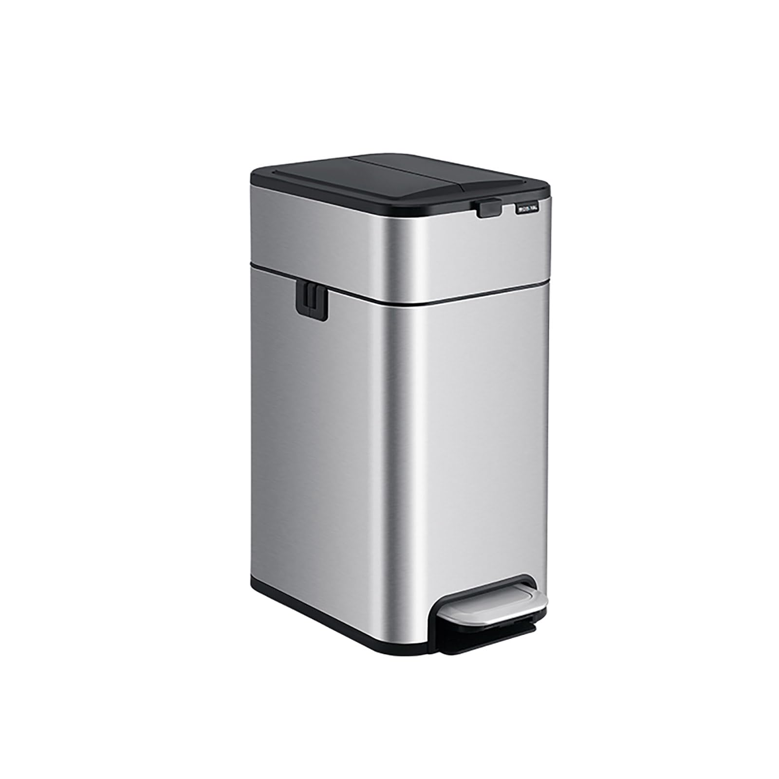 Poubelle 13L en acier inoxydable à fermeture lente et silencieuse