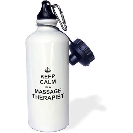 3D Rose Stainless Steel Thermal Travel Mug, Keep Calm I'm a Massage...