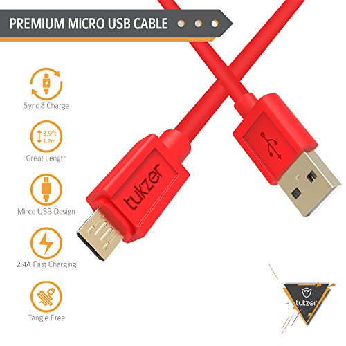 Image of Tukzer Micro V2.4 Micro V2.4 1.21m Micro USB Cable (Red)