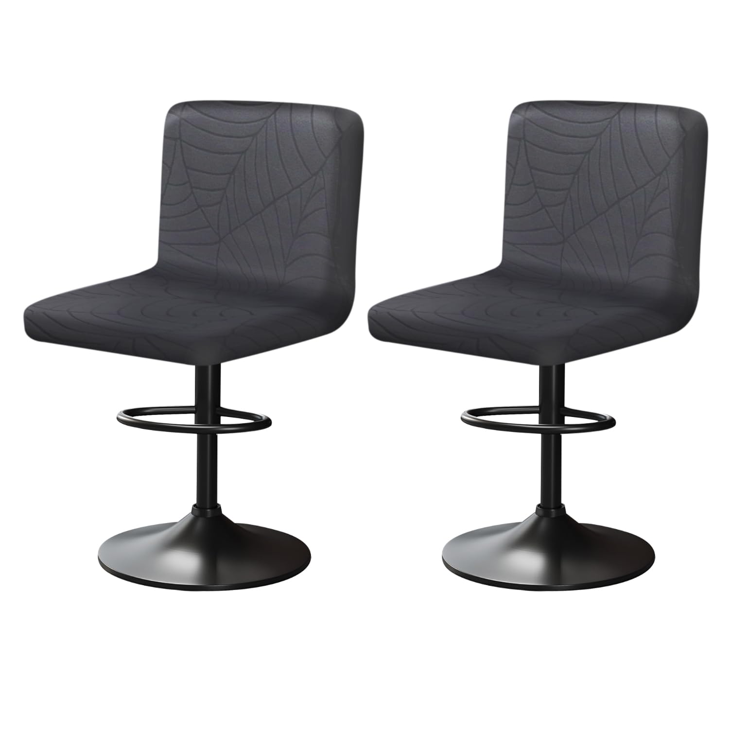 Yingayou Grey Bar Stool Covers With Back Bar Stools Slipcovers With Backrest Very Soft Elastic And Easy To Install Wrinkle Resistant, Washable, Dustproof (2, )