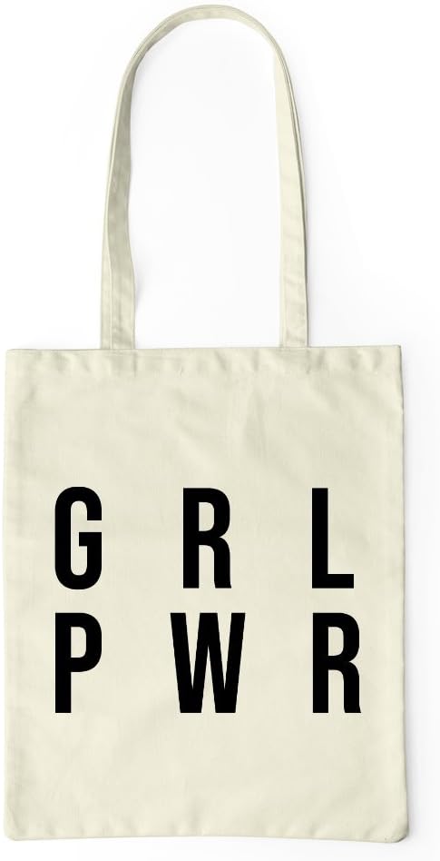 Kickass Tees Girl Power Tote Bag Cool Feminist Activist Funny Fashion Shopping Canvas Gift