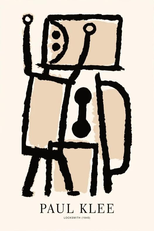 Affiche Paul Klee Serrano Peinture sur Toile Abstraite Art Mural Vintage 60x80cm