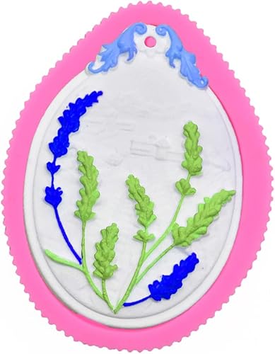 Miniatura 8 de Luxshiny Moldes de goma de silicona para fondant, molde de fondant de lavanda, molde de silicona para hornear, yeso, molde para pastel de silicona