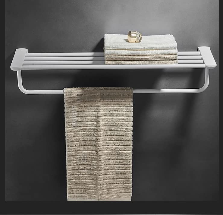 Porte-serviettes double en acier inoxydable 50 cm pour salle de bain - 6