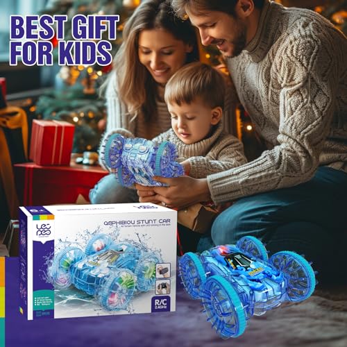 Lecpop YL-101 Amphibious Remote Control Car, 4Wd Waterproof Rc Car 360° Flips Rotation Hand Gesture Stunt Rc Boat Pool Toy thumb #5