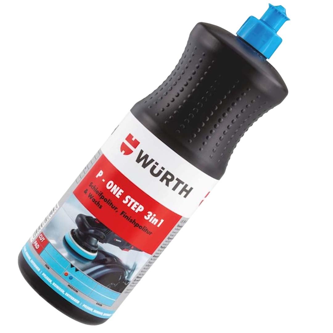 Würth P ONE STEP 3IN1 1000g Politur Schleifpolitur, Finishpolitur und Wachs mit Carnaubawachsanteilen 0893150060 | Hochleistungs-Schleifpaste der Extraklasse