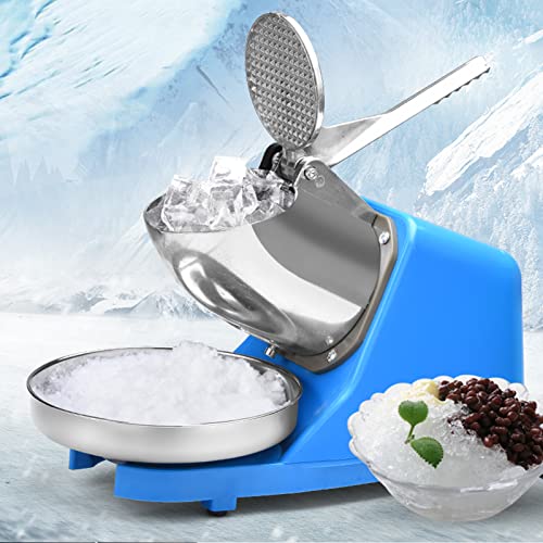 TYNZLM Elektrische Eiscrusher-Rasierer-Schneekegel-Hersteller-Maschine 187lbs / Hr Snow Cone Maker Shaved Ice Machine Doppelklinge Aus Edelstahl Für Haupt- Und Handelsgebrauch Cover