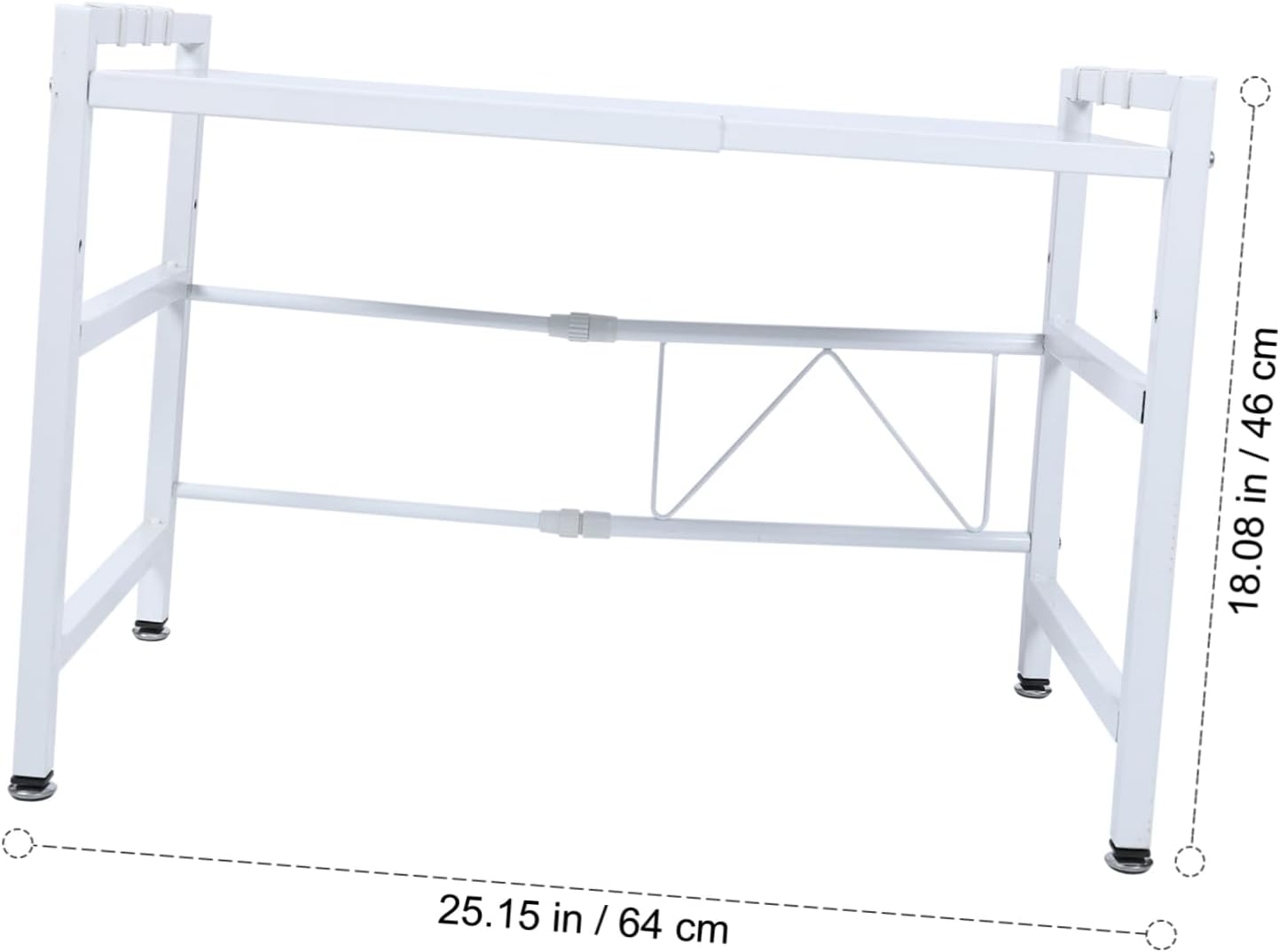Garneck Multi Functional Retractable Microwave Stand Storage Rack Space Saving Shelf for Kitchen and Bathroom Organizer Heavy Duty Desktop Holder for Utensils and Appliances