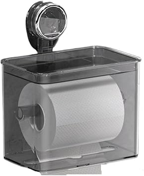 Tissue Box Cover Toilet Tissue Box, Roll Paper Holder, Suction Cup Wall Mounted Toilet Paper Box, Tissue Paper Storage Rack Pumping Paperchase Dispenser
