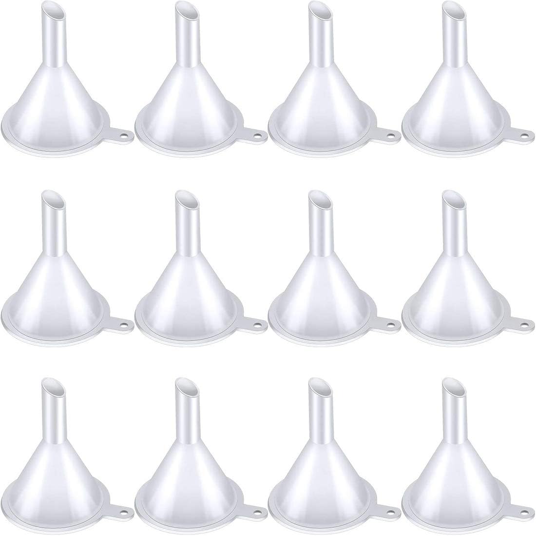 Gnker Mini Funnel Clear Plastic Funnels Liquid Oil Funnels for Fragrance Essential Oils Lab Bottle Filling, Plastic Travel Small Funnel Mini Funnel 24 Pieces