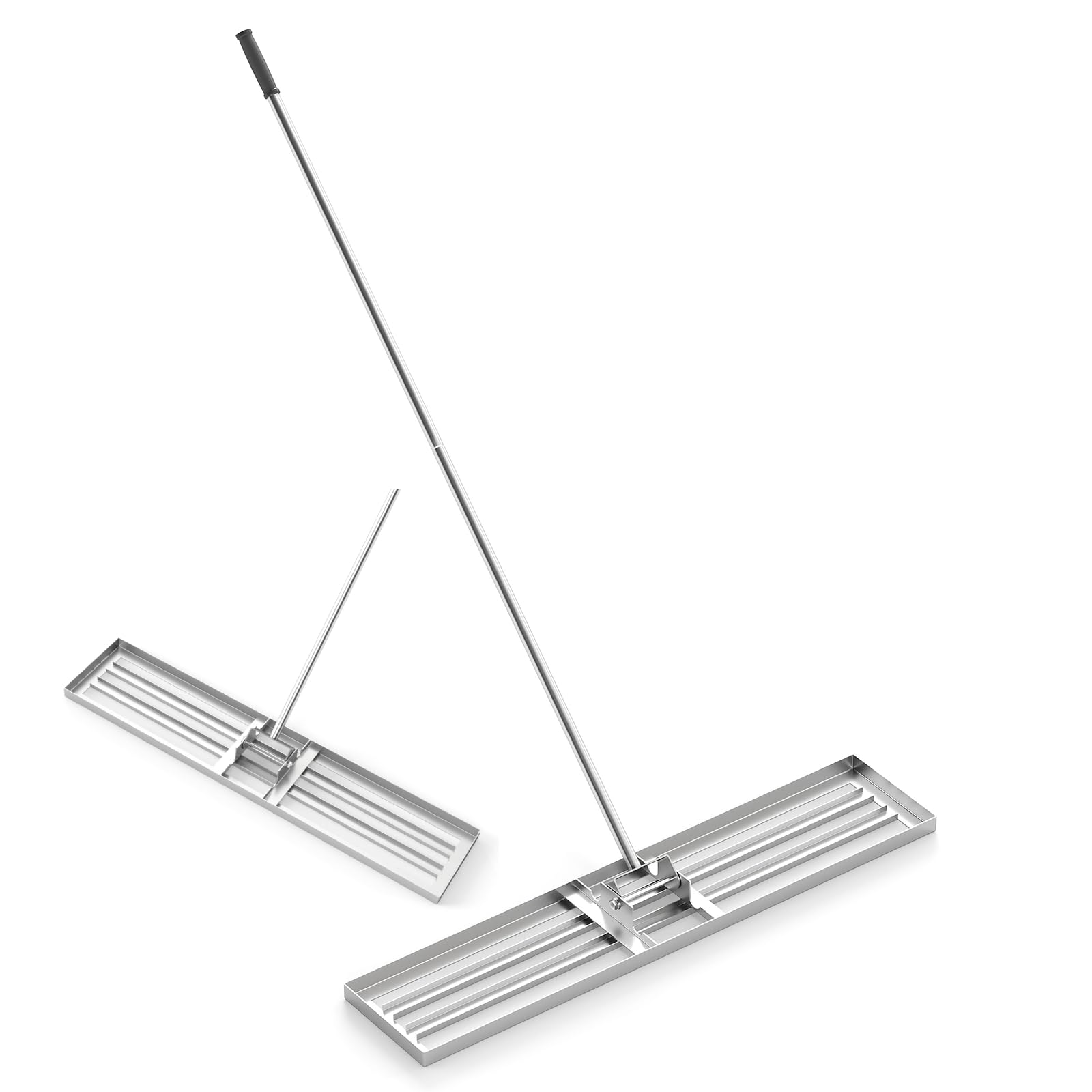 Grabie do wyrównywania trawnika 30/36/42/46” x 10”, wytrzymałe metalowe narzędzie do wyrównywania trawnika z 77” ergonomicznym długim uchwytem, narzędzie do poziomowania trawnika, gr