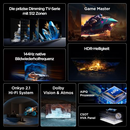 TCL 98T8D QD-Mini LED 98 Zoll Fernseher, 4K Smart TV, Google TV, 144 Hz – Ansicht 4