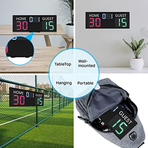 Gan Xin Digital Scoreboard With Remote,Portable Tabletop Electronic Scoreboard,Battery Powered,Score Keeper,Game Scoreboard,Volleyball/Basketball/Football/Shuffleboard/Tabletennis/Ping Pong #TOP4