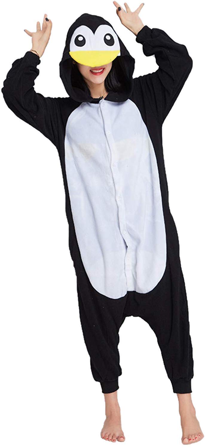 LATH.PIN Animal Carnaval Disfraz Cosplay Pijamas Adultos Unisex Ropa De Noche (Pingüino, L)