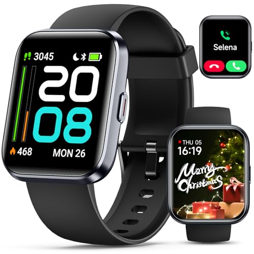 Smartwatch for Women/Men, Compatible with Android & iPhone, 1.8'' Fitness Tracker Watch with Alexa, Call & Notification Alerts, Heart Rate & Sleep Monitor, 120 Sports Modes, Waterproof Smart Watch
