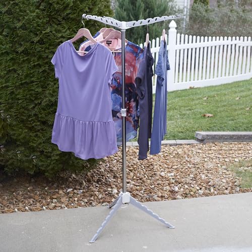Household Essentials Grey 5006-1 Simple Indoor Tripod Clothes Drying Rack with Carrying Handle for Laundry, Small by Household Essentials - Image 3
