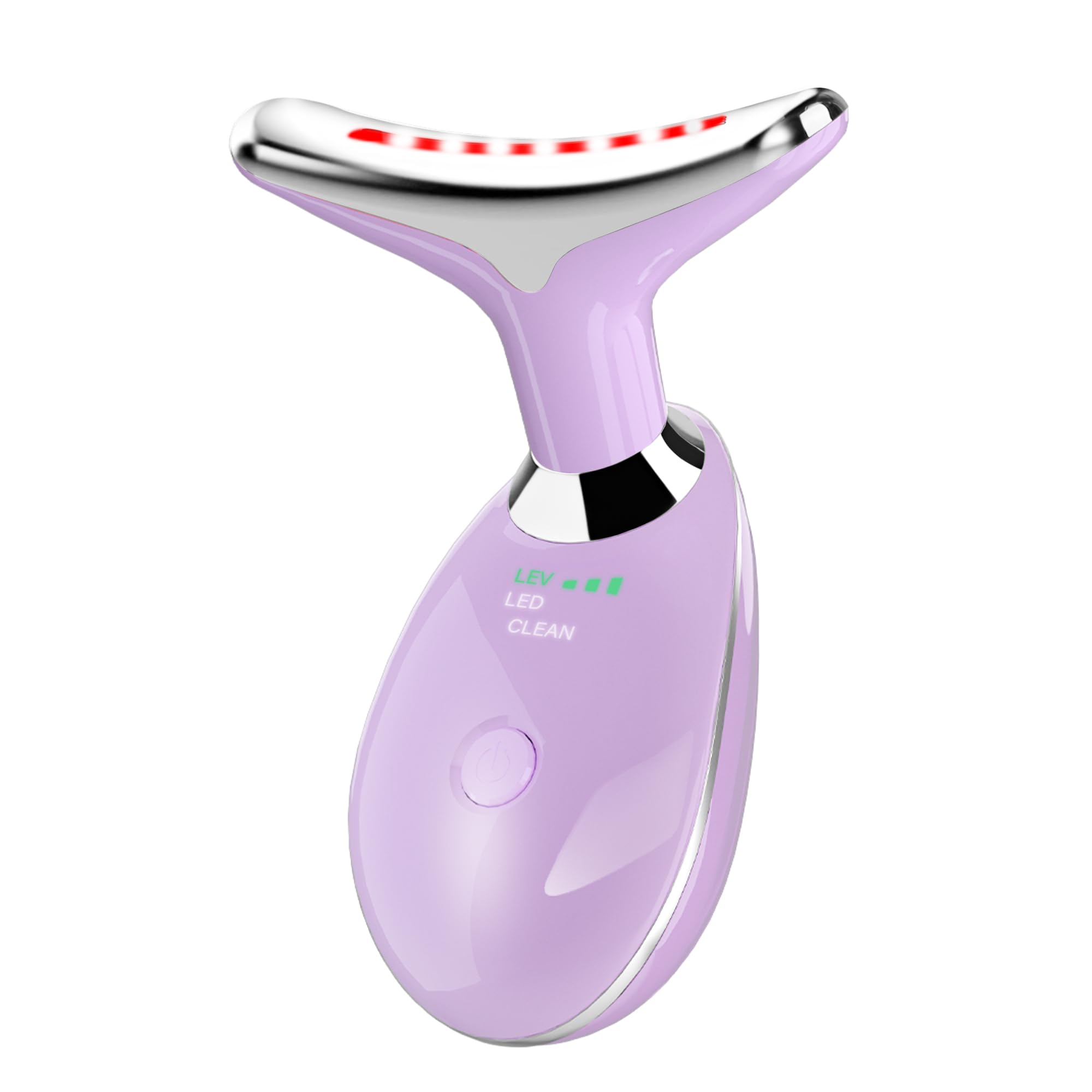 Red Light Therapy Device for Face, 7 Color LED Facial Light Therapy Wand for Skin Care at Home Blue Light Face Massager Tool for Neck(Light White) — view 10