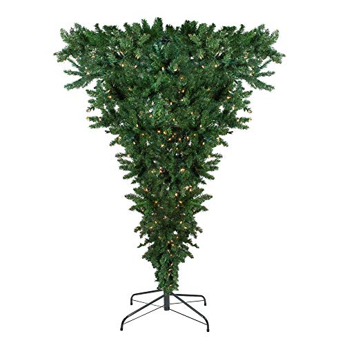 Northlight 7.5' Pre-Lit Green Spruce Artificial Upside Down Christmas Tree