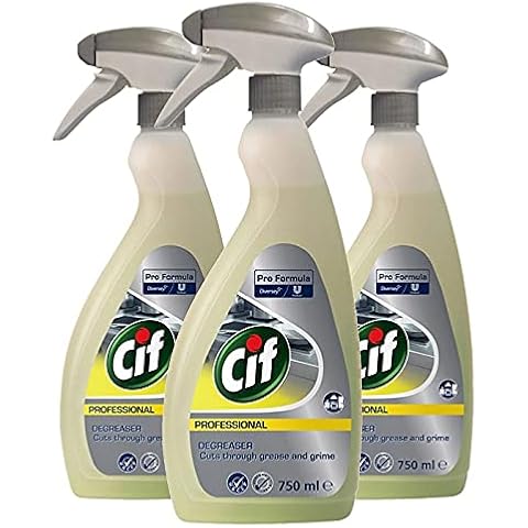 3 Pack of 750ml CIF Professional Formula Power Kitchen Degreaser Perfume-free Cleaner Cover