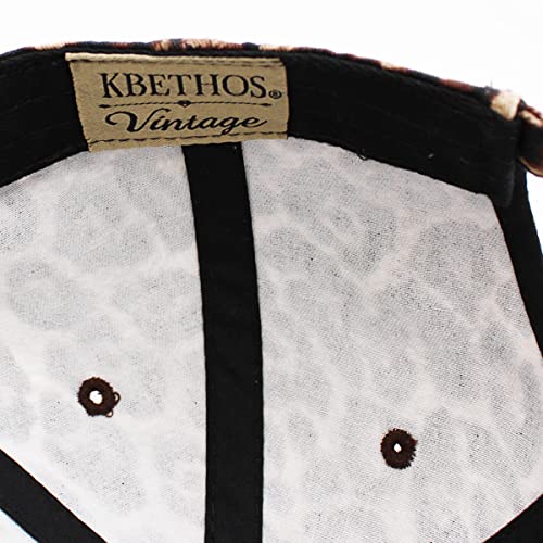 Image of KBETHOS Vintage Washed Distressed Cotton Dad Hat Baseball Cap Adjustable Polo Trucker Unisex Style Headwear