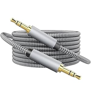 Aux Cord 6.6ft, 3.5mm Audio Cable – Nylon Braided Aux Cable 3.5mm Male to Male AUX Cord for Car, Headphones, Home Stereos, Speaker