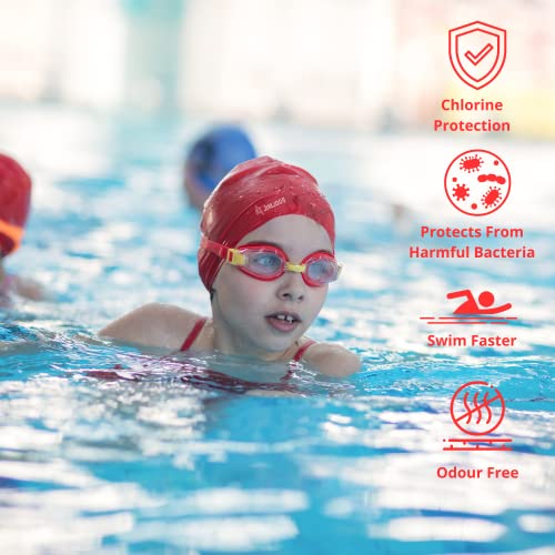 JIMJOOS Kids Swimming Cap 3-14 Years, Silicone Swim Cap for Boys & Girls, Anti-Slip, Stretchable, Waterproof Swimming Hat - Image 4