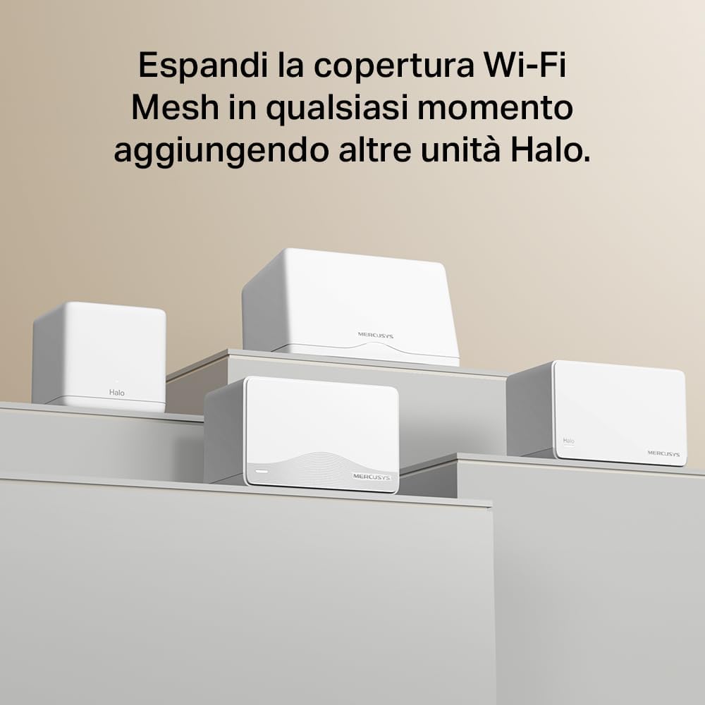 Mercusys TP-Link Halo H85X Mesh Wi-Fi 6 AX3000Mbps Dual-Band - Powerline - Immagine 5