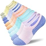 SAPJYA Damen Gepolsterte No Show Athletic Running Socken 5 Paar, Mehrfarbig (5 Paar), 40.5-43 EU