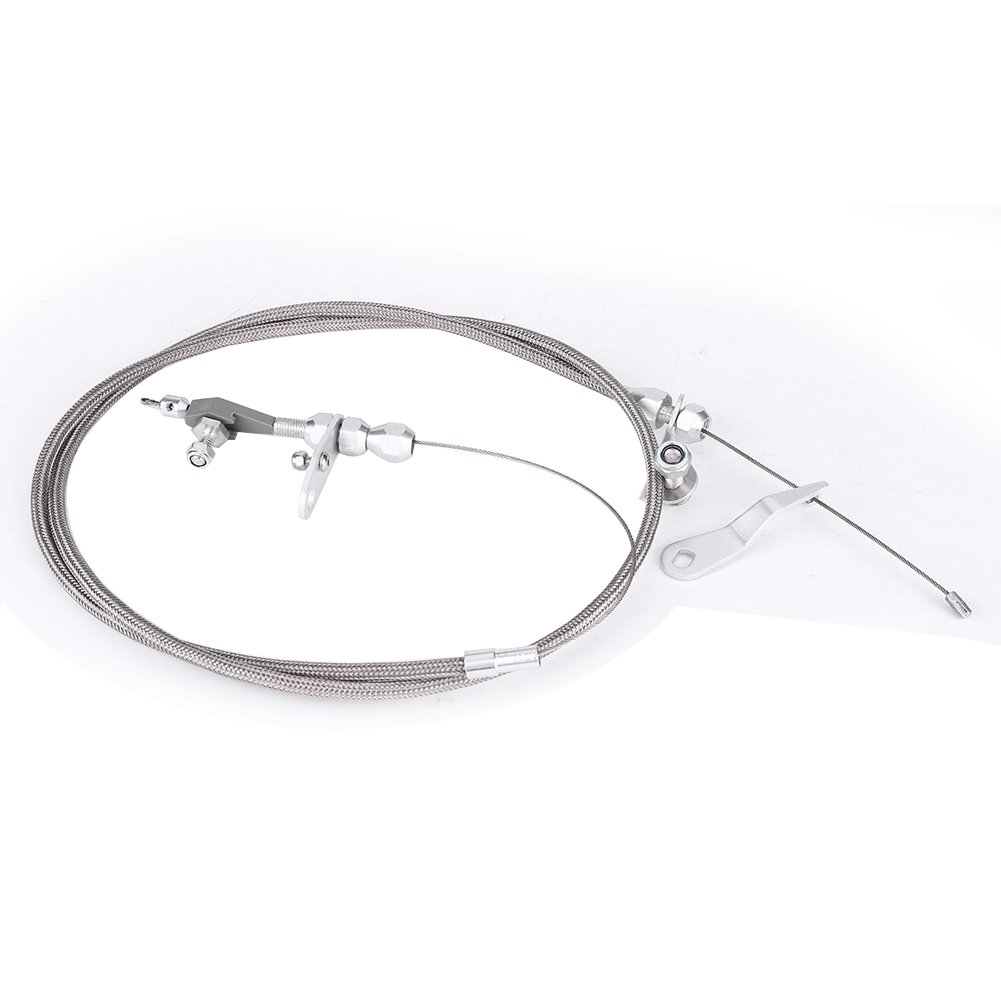 Kabel Aramox Kickdown, Pleciony Kabel ze Stali Nierdzewnej Down Transmisja Detent Kickdown Silver dla C6